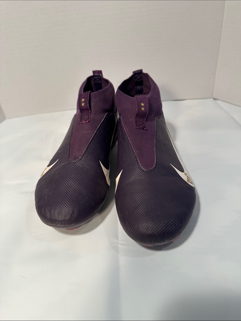 Nike kids Purple/Black Soccer Cleats with White Swoosh size 6 - Picture 5 of 11